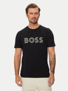 Boss T-Shirt 50519358 Czarny Regular Fit