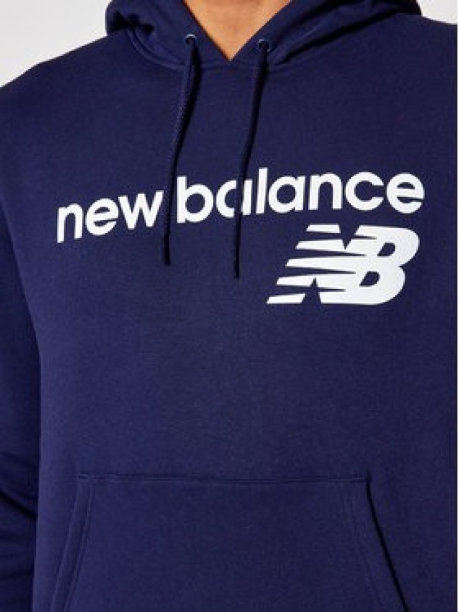 New Balance Bluza C C F Hoodie MT03910 Granatowy Relaxed Fit