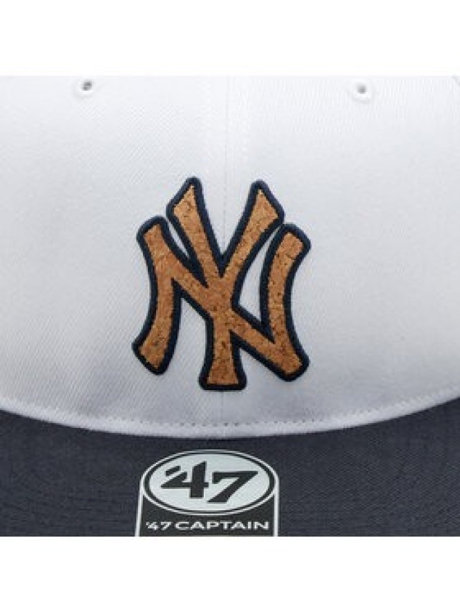 47 Brand Czapka z daszkiem MLB New York Yankees Corkscrew 47 CAPTAIN B-CORKS17WBP-WH Biały
