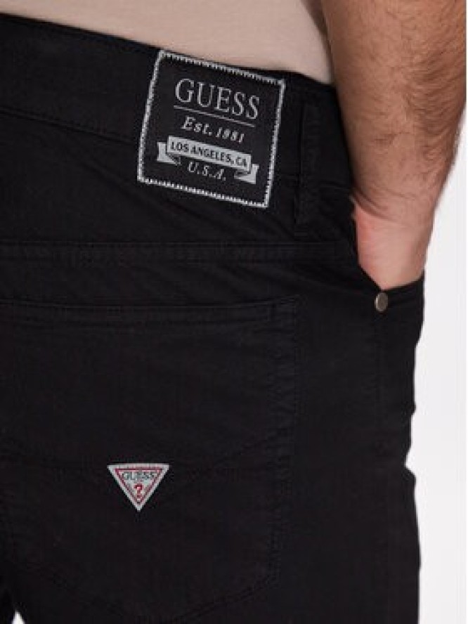 Guess Szorty materiałowe Angels M3GD03 WFBZ3 Czarny Slim Fit