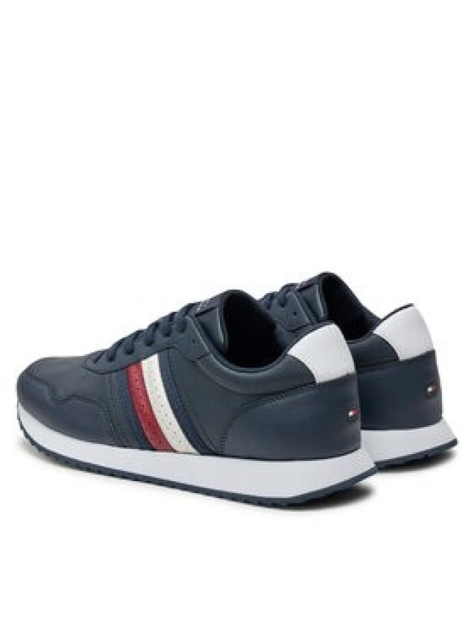 Tommy Hilfiger Sneakersy Runner Evo Lth Mix Ess FM0FM05121 Granatowy