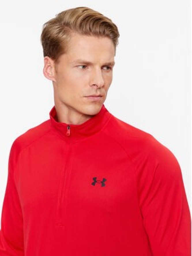 Under Armour Longsleeve Ua Tech 2.0 1/2 Zip 1328495 Czerwony Loose Fit