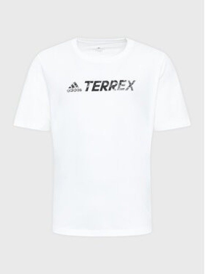 adidas T-Shirt Terrex Classic Logo HF3285 Biały Regular Fit