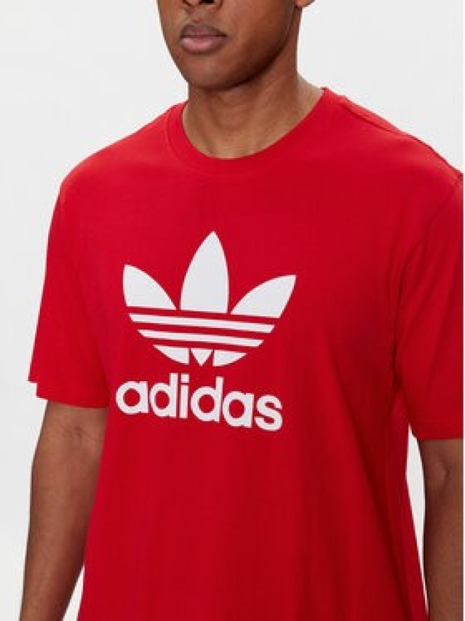 adidas T-Shirt adicolor Trefoil IR8009 Czerwony Regular Fit