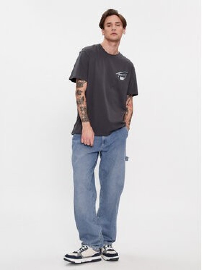 Tommy Jeans T-Shirt Metallic DM0DM18283 Szary Regular Fit