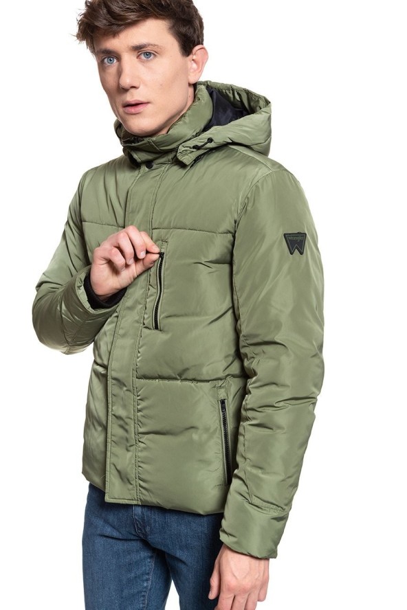 WRANGLER PROTECTOR JACKET MĘSKA KURTKA ZIMOWA CLOVER GREEN W4A2W3G05