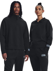 Bluza dresowa uniseks Under Armour UA Summit Knit 1/2 Zip - czarna