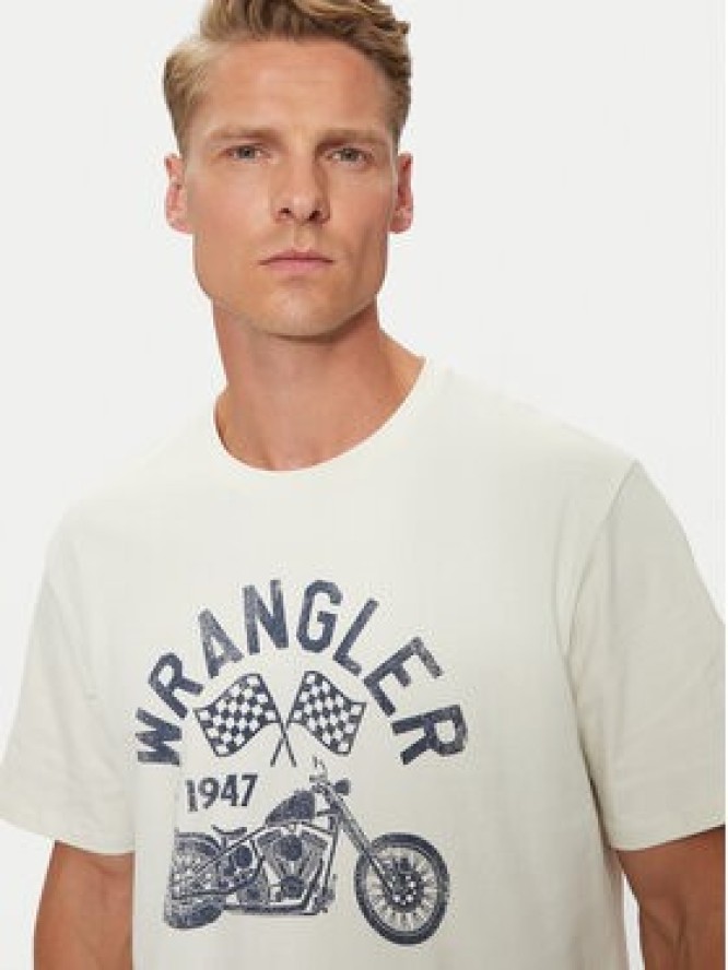 Wrangler T-Shirt Americana 112357379 Biały Regular Fit