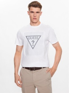 Guess T-Shirt M3YI91 K9RM1 Biały Slim Fit