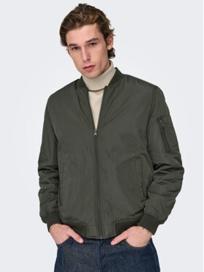 Only & Sons Kurtka bomber Joshua 22023287 Khaki Regular Fit