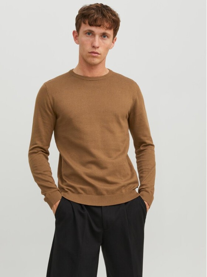 Jack&Jones Sweter 12137190 Brązowy Regular Fit