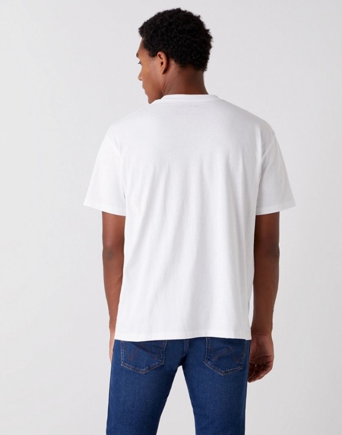 MĘSKI T-SHIRT WRANGLER SS SEASONAL TEE REAL WHITE W7ADGFXW1 112131330