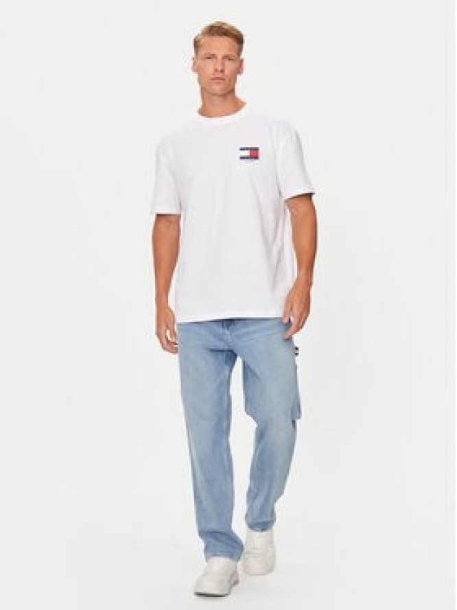 Tommy Jeans T-Shirt DM0DM19695 Biały Regular Fit