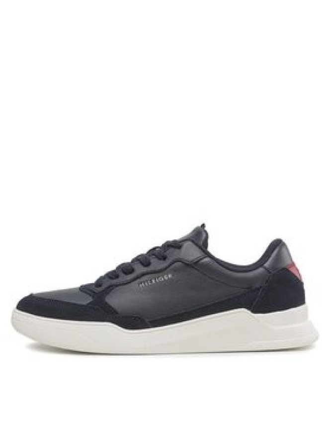 Tommy Hilfiger Sneakersy Elevated Cupsole Leather Mix FM0FM04358 Granatowy