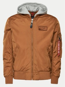 Alpha Industries Kurtka bomber MA-1 196108 Brązowy Regular Fit