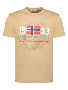 Geographical Norway Koszulka w kolorze beżowym rozmiar: S