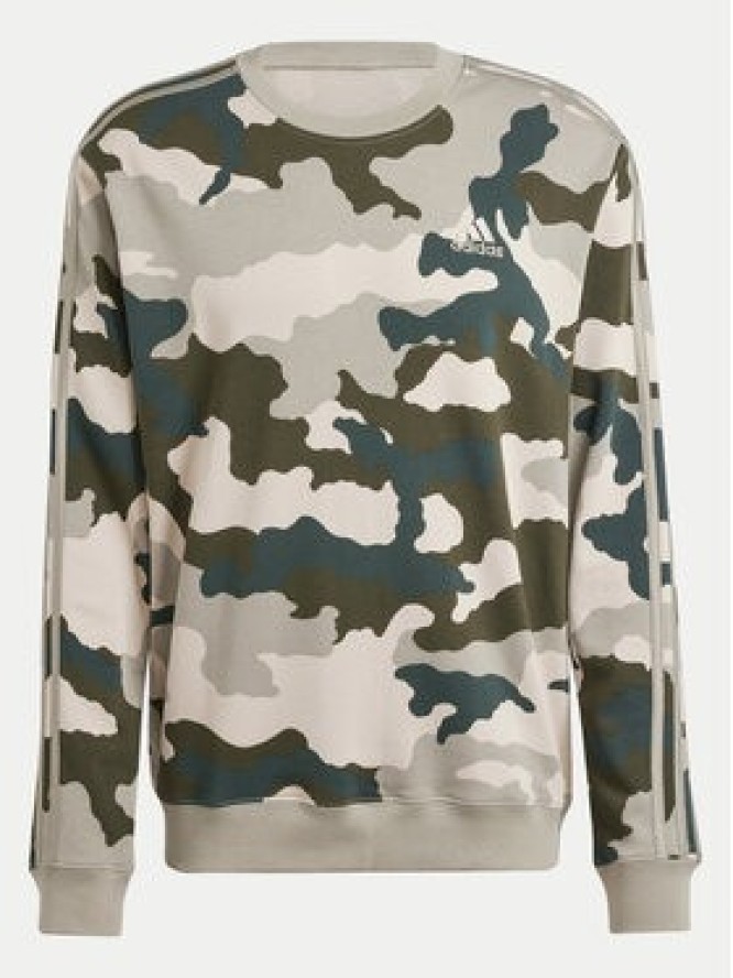 adidas Bluza Seasonal Essentials Camouflage IV7381 Zielony Regular Fit