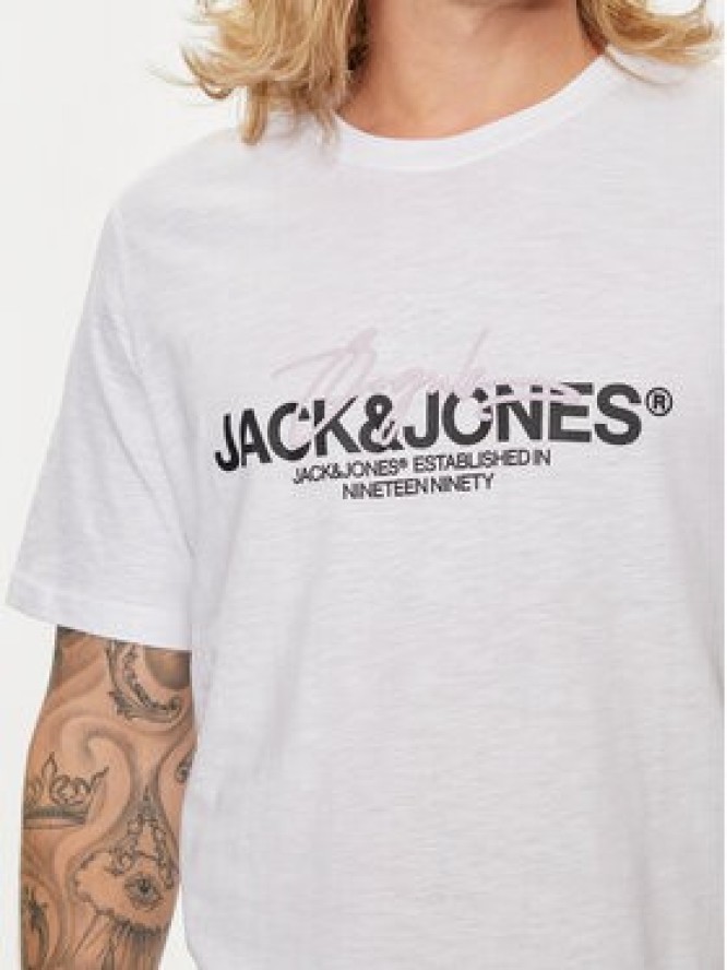 Jack&Jones T-Shirt Joraruba 12255452 Biały Standard Fit