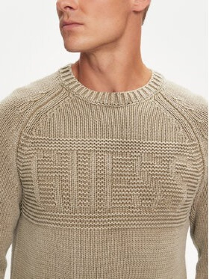 Guess Sweter M4BR10 Z3KC1 Brązowy Regular Fit