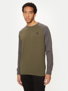 U.S. Polo Assn. Longsleeve MUP1588 Zielony Regular Fit