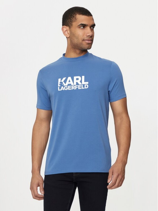 KARL LAGERFELD T-Shirt 755087 Niebieski Regular Fit