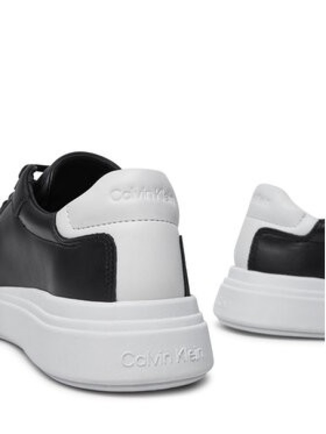 Calvin Klein Sneakersy Low Top Lace Up Lth HM0HM01016 Czarny