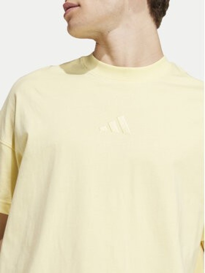 adidas T-Shirt ALL SZN IY4141 Żółty Loose Fit