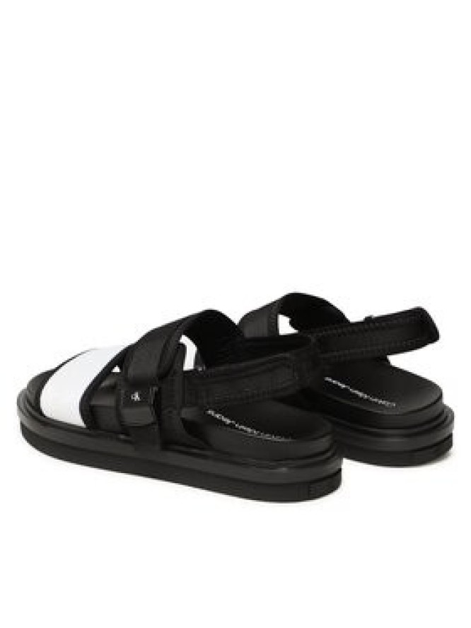 Calvin Klein Jeans Sandały Sandal Doublebar Hardware YM0YM00643 Czarny