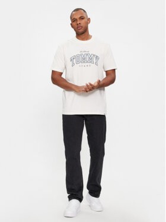 Tommy Jeans T-Shirt Varsity DM0DM18287 Biały Regular Fit