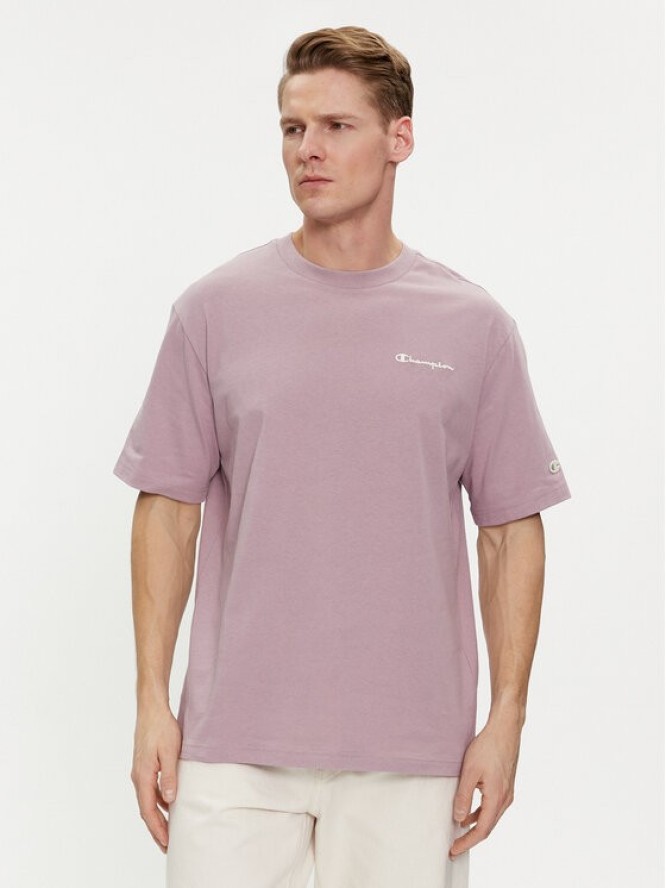 Champion T-Shirt 219787 Fioletowy Regular Fit