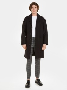 Calvin Klein Płaszcz wełniany K10K111745 Czarny Regular Fit