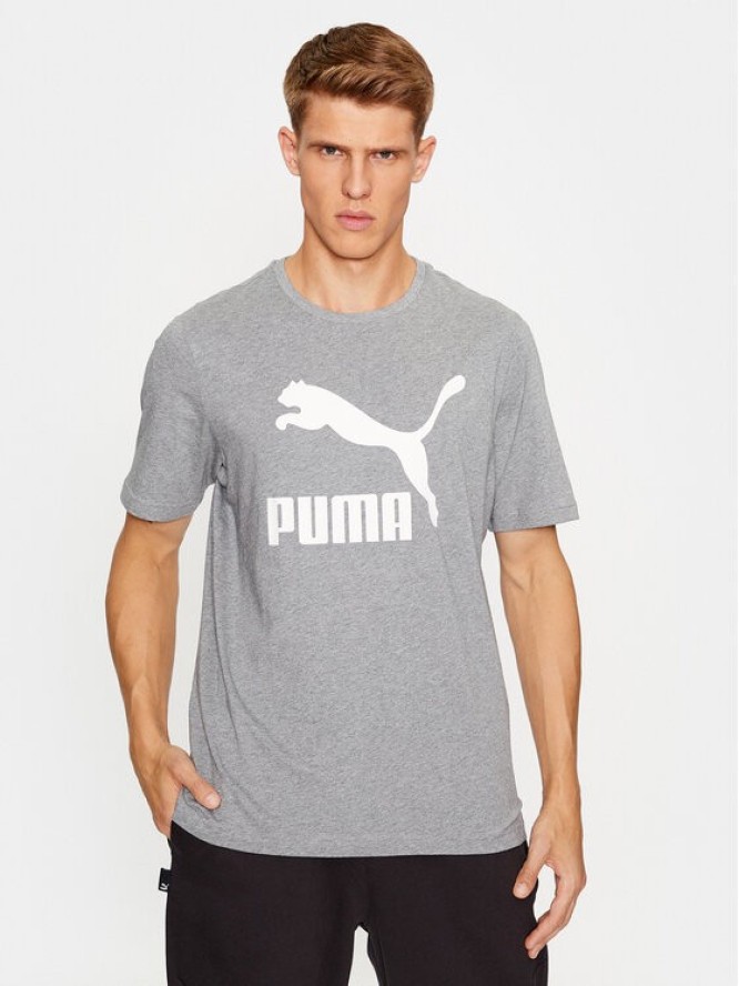 Puma T-Shirt Classics Logo 530088 Szary Regular Fit