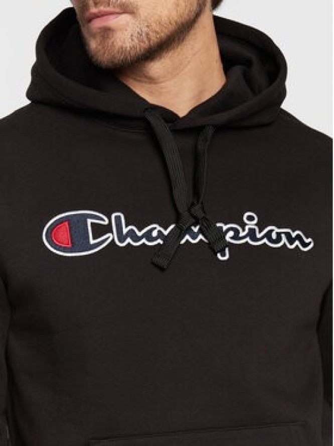 Champion Bluza Script Logo Embroidery 217858 Czarny Regular Fit