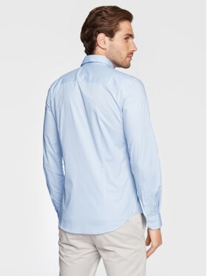 Sisley Koszula 5CNX5QL19 Błękitny Slim Fit