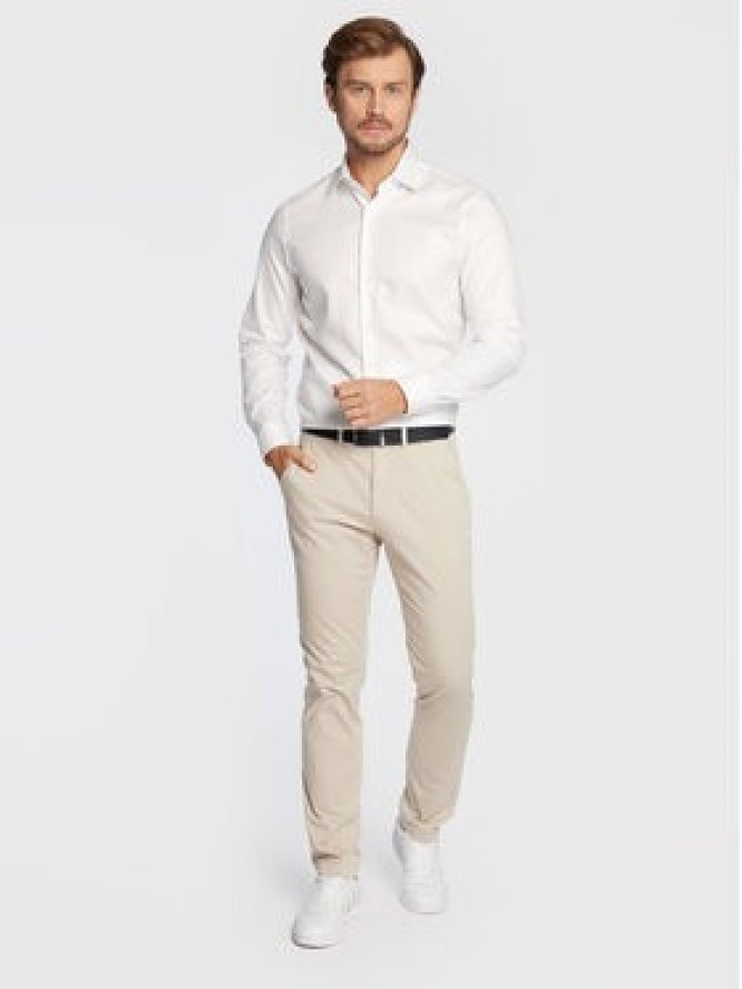 Calvin Klein Koszula K10K108427 Biały Slim Fit