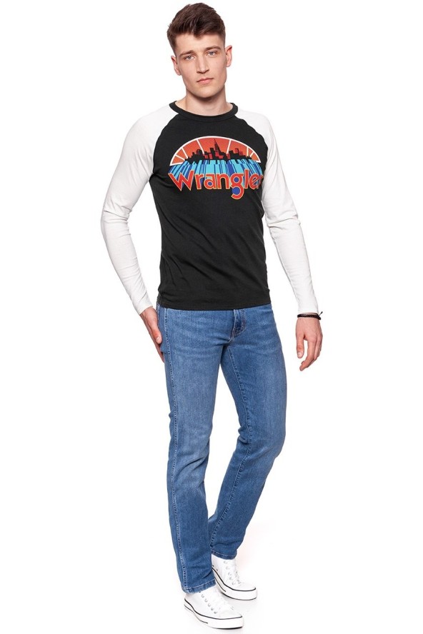 LONGSLEEVE WRANGLER RAGLAN GRAPHIC TEE JET SET W7B80FKOJ