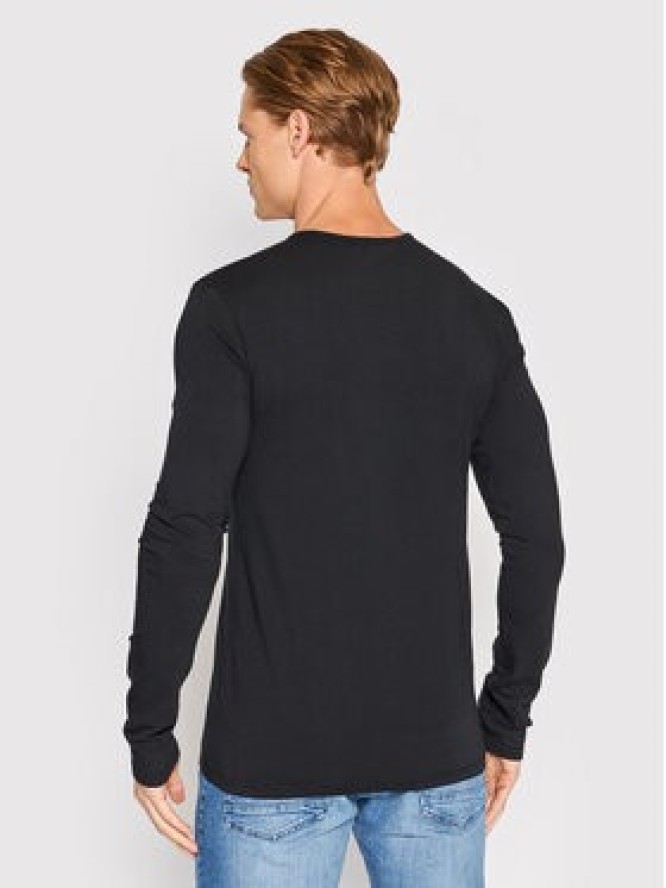 Versace Longsleeve Girocollo AUU01007 Czarny Regular Fit