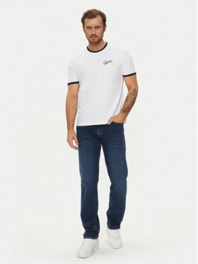 Guess Jeans T-Shirt M4YI43 K8FQ4 Biały Regular Fit