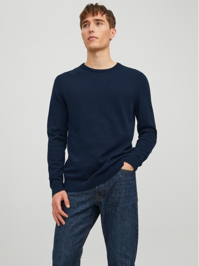 Jack&Jones Sweter 12137190 Granatowy Regular Fit