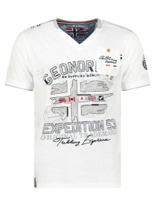 Geographical Norway Koszulka w kolorze białym rozmiar: M