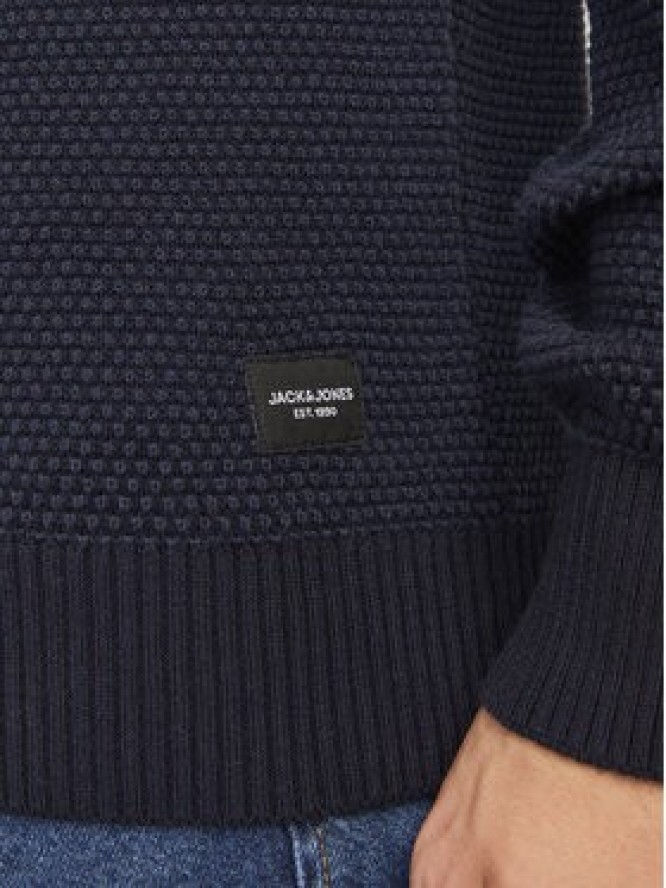 Jack&Jones Sweter Globe 12258139 Granatowy Regular Fit