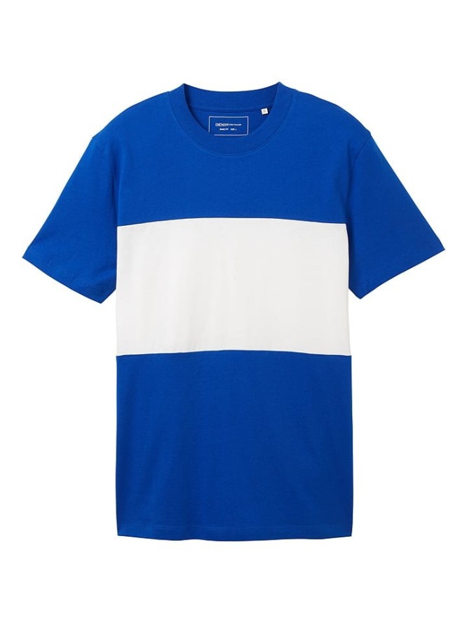 Tom Tailor Koszulka w kolorze niebiesko-białym rozmiar: M
