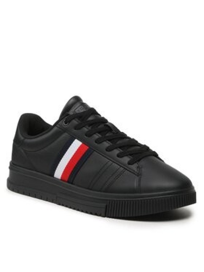 Tommy Hilfiger Sneakersy Supercup Leather FM0FM04706 Czarny