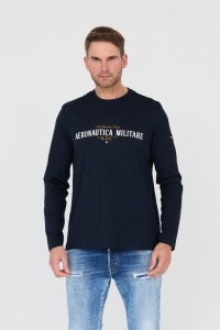 AERONAUTICA MILITARE Granatowy longsleeve A.O.C.