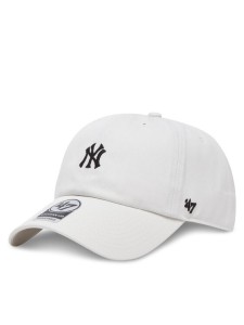 47 Brand Czapka z daszkiem MLB New York YankeesFoundation ’47 CLEAN UP B-FNDTN17GWS Biały