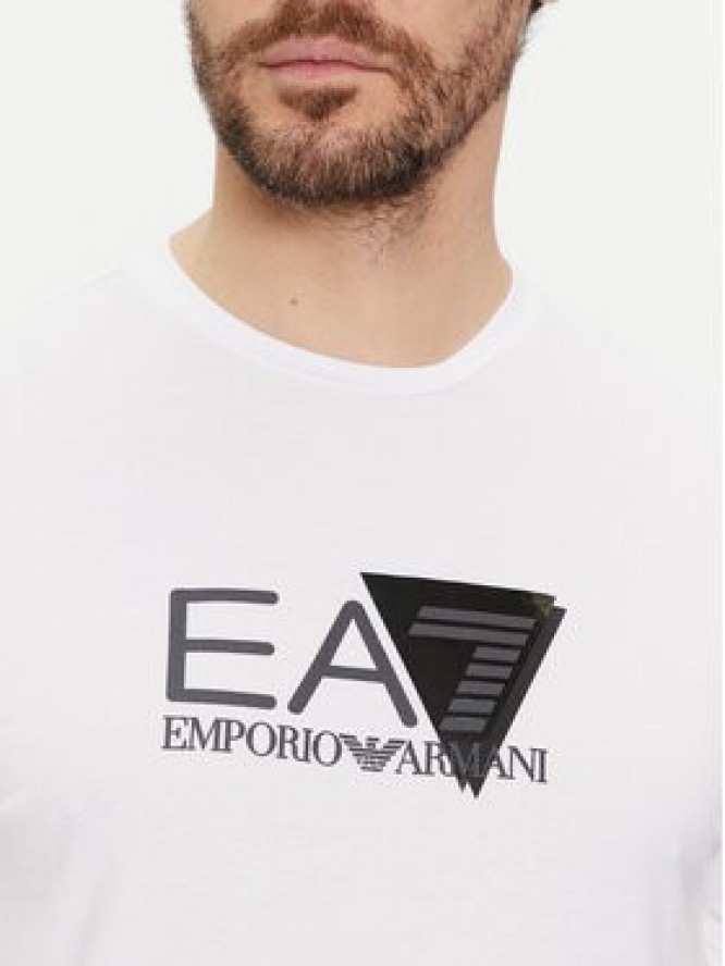 EA7 Emporio Armani T-Shirt 3DPT36 PJULZ 1100 Biały Regular Fit