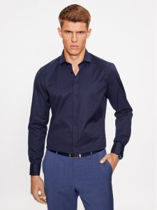 Eterna Koszula 8817/F392 Granatowy Slim Fit