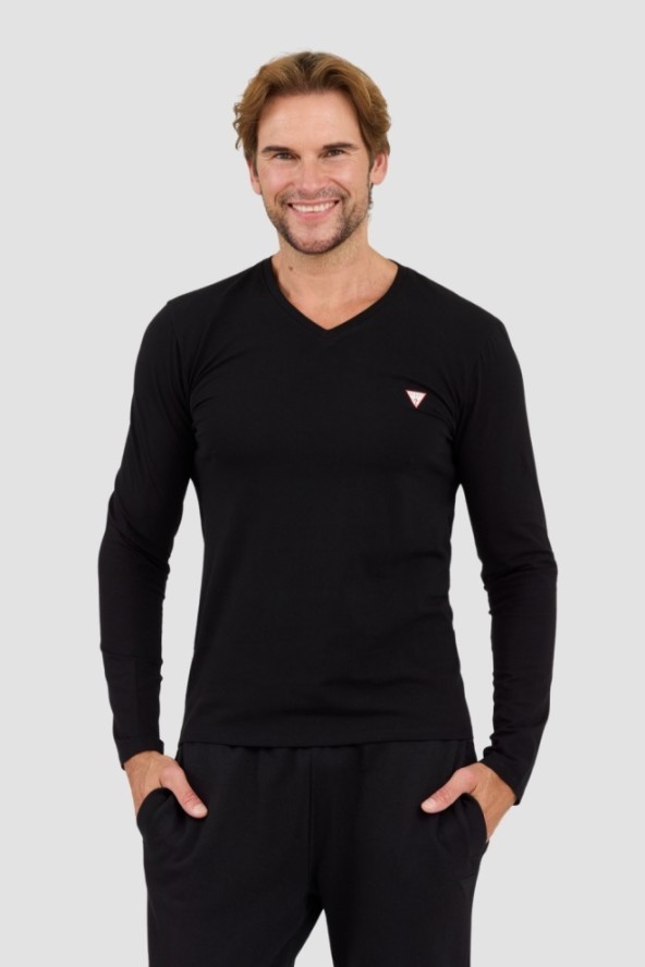 GUESS Czarny longsleeve Core Tee