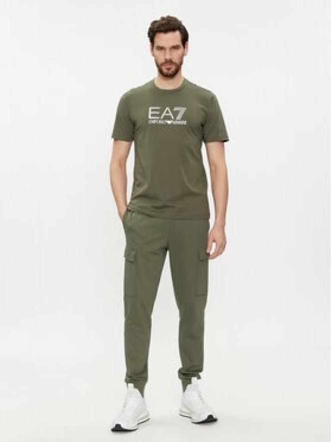 EA7 Emporio Armani Spodnie dresowe 8NPP59 PJ05Z 1846 Zielony Regular Fit