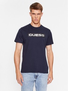 Guess T-Shirt M3BI80 K9RM1 Granatowy Regular Fit